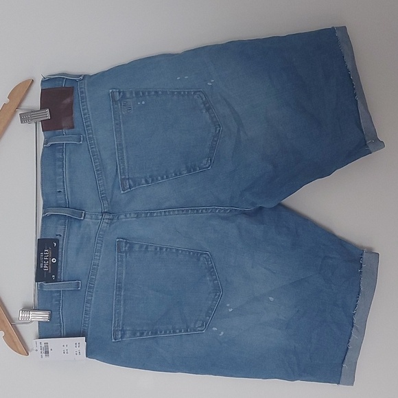 NWT Hollister Epic Flex Skinny Denim Short 9" Med/Light Wash Size 36 Wai… - Picture 2 of 10
